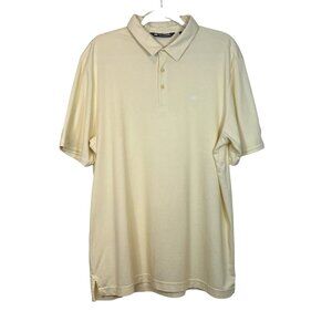 Travis Mathew Polo Shirt Mens XL Muted Yellow Golf Casual Short Sleeve